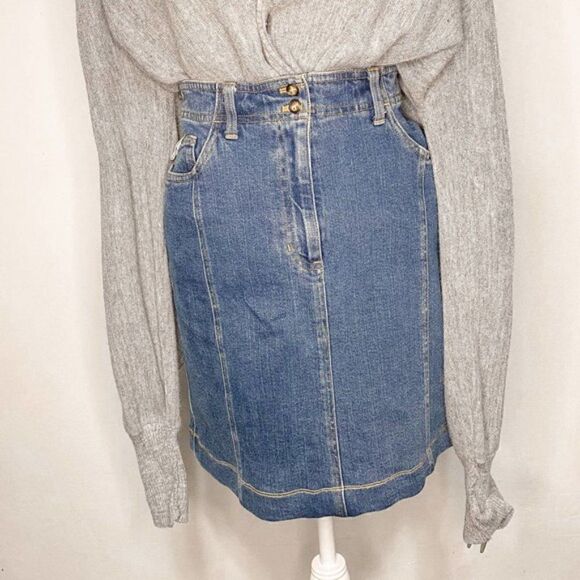 JONES SPORT Women's Vintage High Waist Denim Mini Skirt. Size 6. - Picture 1 of 4